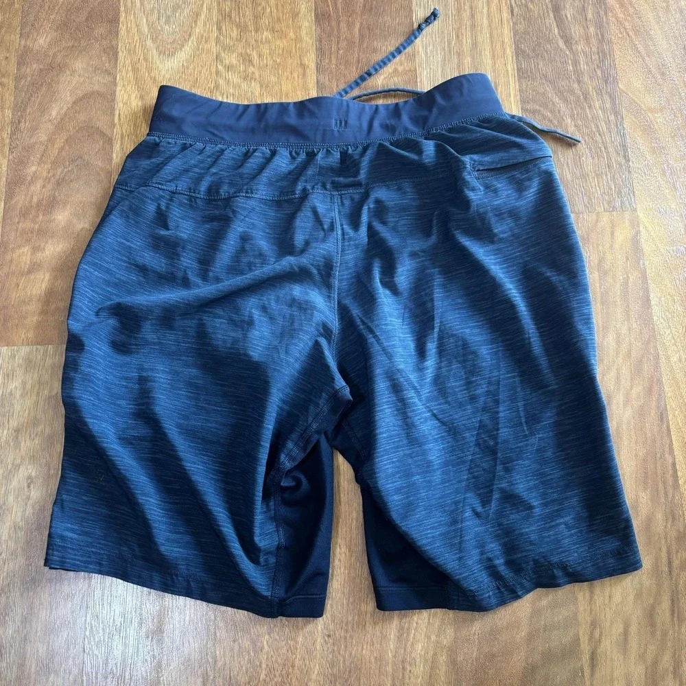Lululemon Mens S Athletic Shorts Blue Heathered 9 Inseam Training Gym Running